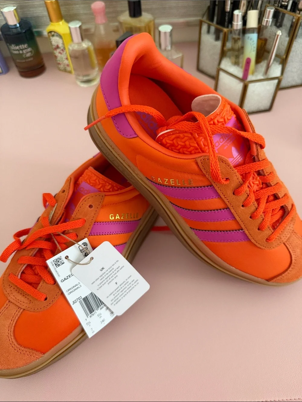 Adidas Gazelle Orange and Pink Women's Sneakers